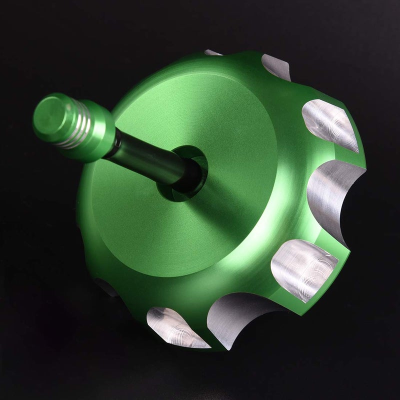 Rawsomes Billet Gas Fuel Tank Cap Cover with Vent Hose Compatible with Kawasaki KX65 KX85 KX100 KX125 1999-2013 KDX 200 1990 CRF150R 2007-2010 Green - Image 4